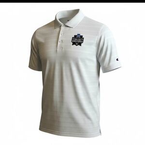 EUC. Champion Men’s White Polo NCAA 2017 Baseball World Series Omaha - Size XL